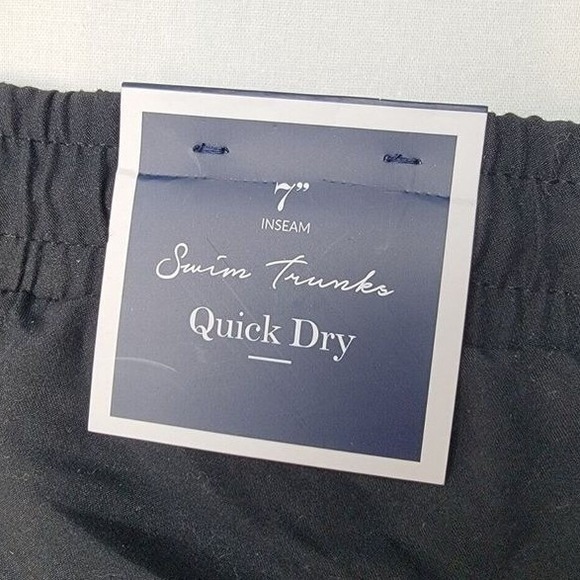 Club Room Shorts Mens XL Black Quick Dry Performance Swim Trunks Beachwear NWT - Picture 6 of 7